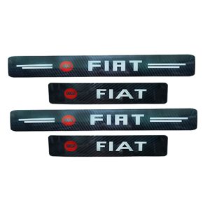 عتب لاصق باب سيارة كاربون حرارى 4D مضاد للخدش ومانع للانزلاق ومقاوم للماء - 4 قطع  -  فيات Fiat