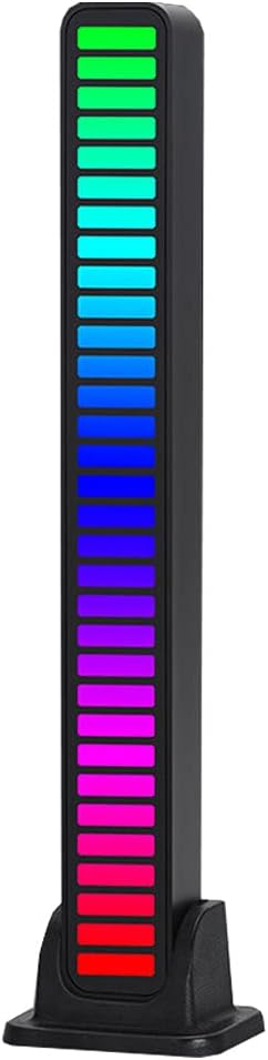 شريط اضاءة LED محيطي ملون للتحكم في الصوت مع مؤشر لمستوى الموسيقى 32 بت للسيارة والكمبيوتر والتلفزيون والغرفة وسطح المكتب