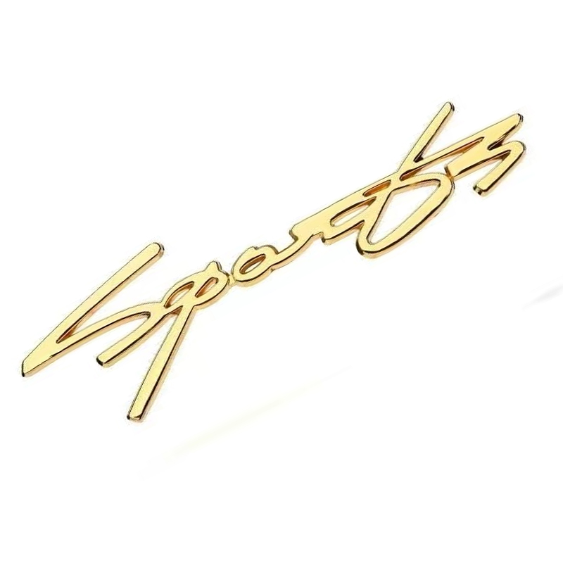 ملصق سيارة معدن 3D ثلاثى الابعاد كلمة سبورت  Sports  - لون دهبى