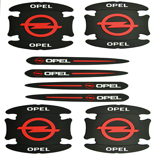 طقم حماية مقبض ابواب السيارة سيليكون - 8 قطع - متوفقة مع -  اوبل Opel