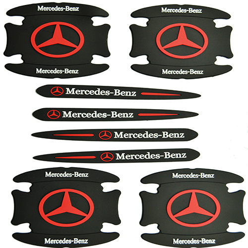 طقم حماية مقبض ابواب السيارة سيليكون - 8 قطع - متوفقة مع - مرسيدس Mercedes