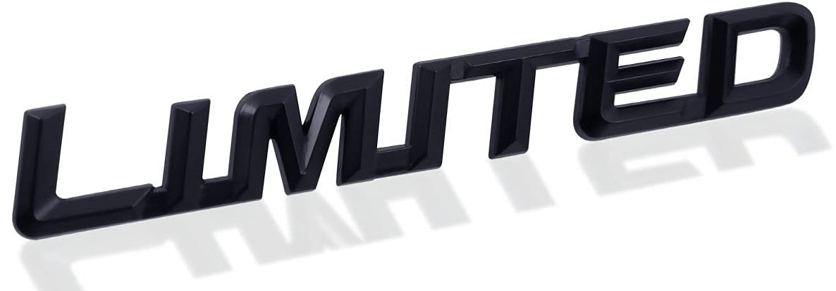 ملصق شعار سيارة معدن 3D ثلاثى الابعاد لون اسود LIMITED - مقاس 12.2 فى 1.6سم - قطعة واحدة