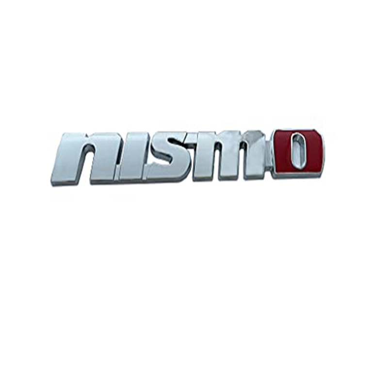 ملصق سيارة ثلاثى الابعاد معدن فضى قطعة واحدة nismo