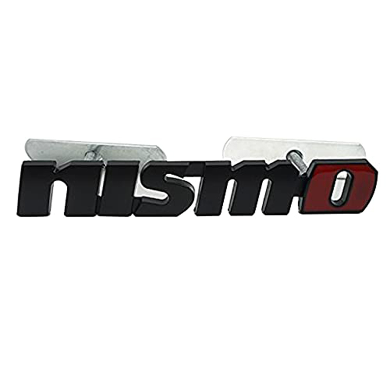 ملصق كلمة Nismo لسيارة نيسان تيدا 0507 للتثبيت على الشبك الامامي، معدني (اسود)