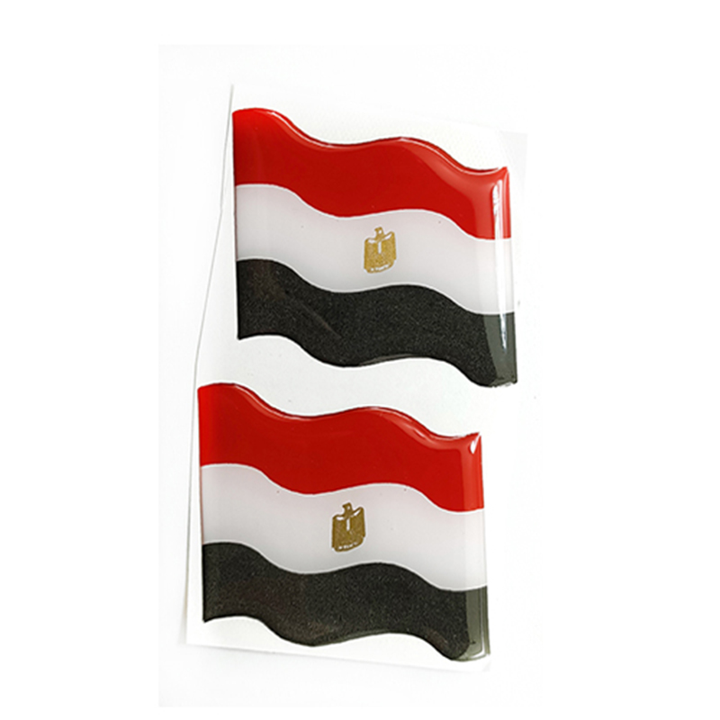 كابر ايجيبت 2020- ملصق علم مصر مكون من قطعتين ثلاثي الابعاد مناسب لاجهزة اللابتوب والسيارة والتطبيقات وجميع الاستخدامات 2 سم * 3.5 سم