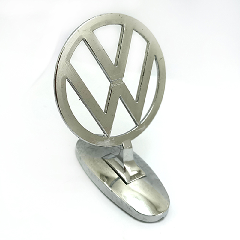 علامة كبود شعار سيارة معدن بقاعدة لصق دبل فيس متوافقة مع VOL - لون سلفر