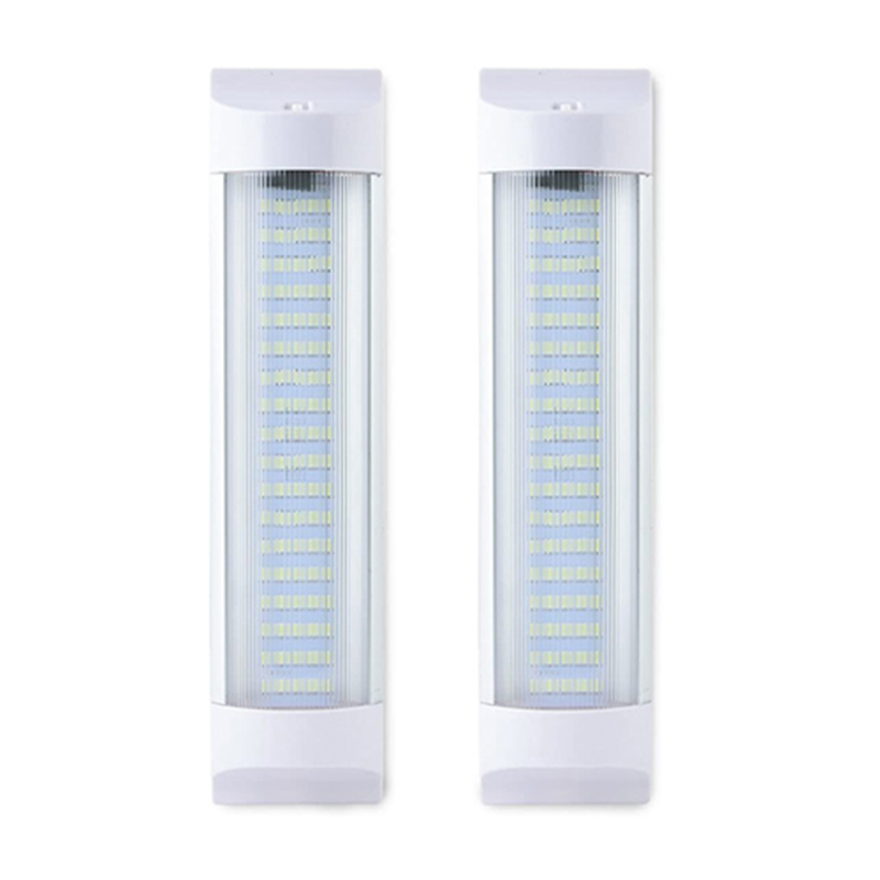 شريط إضاءة LED داخلي للسيارة 27.94 سم من ميتينينج 27.94 سم أنبوب إضاءة أبيض LED مع مفتاح للشاحنات والسيارة والقارب وما إلى ذلك (عبوة من قطعتين)