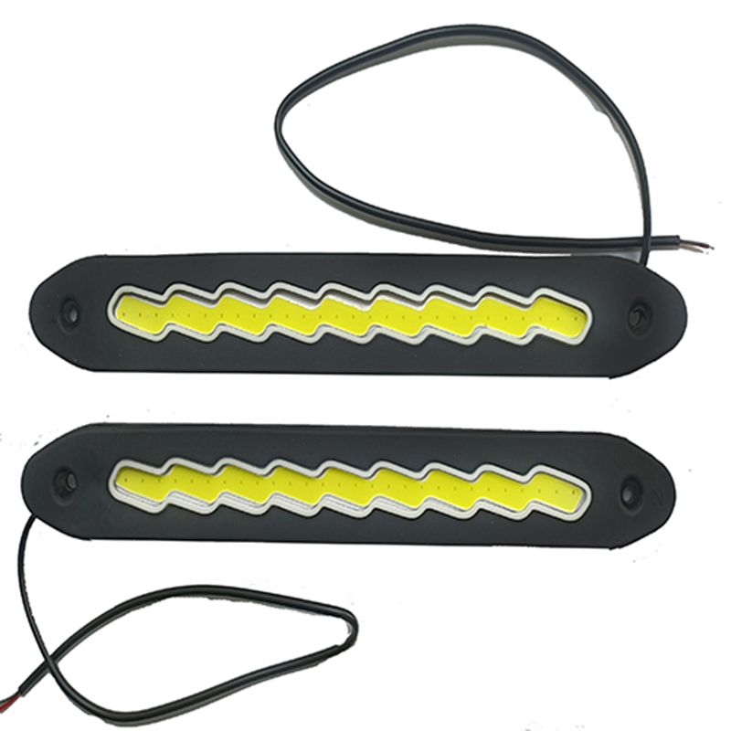 سخان سيارة LED خط متعرج 28 مصباح LED لكل سخان سيارة ابيض من السيليكون المقاوم للماء مادة لاصقة مرنة قابلة للطي عبوة من قطعتين