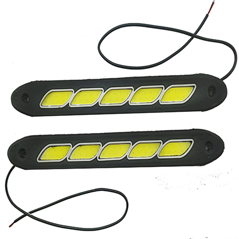 سخان سيارة ليد 5 عيون 40 ليد حراري للسيارة باضاءة LED بيضاء سيليكون مرن مقاوم للماء مادة لاصقة قابلة للطي عبوة من قطعتين