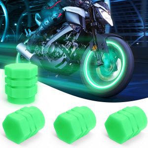 غطاء بلف صمام السيارة، اغطية جذعية مضيئة غير لامعة لصمام عجلات السيارات، اكسسوارات شاملة لعدة سيارات، شاحنات، سيارات الدفع الرباعي، الدراجات النارية، 4 قطع