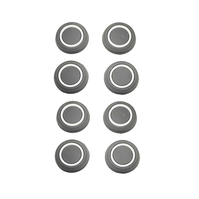 طقم صدادة باب سيارة سيليكون مرن لصق للوقاية وحماية باب السيارة من الخدوش اثناء فتح الباب - 8 قطع  -رمادي