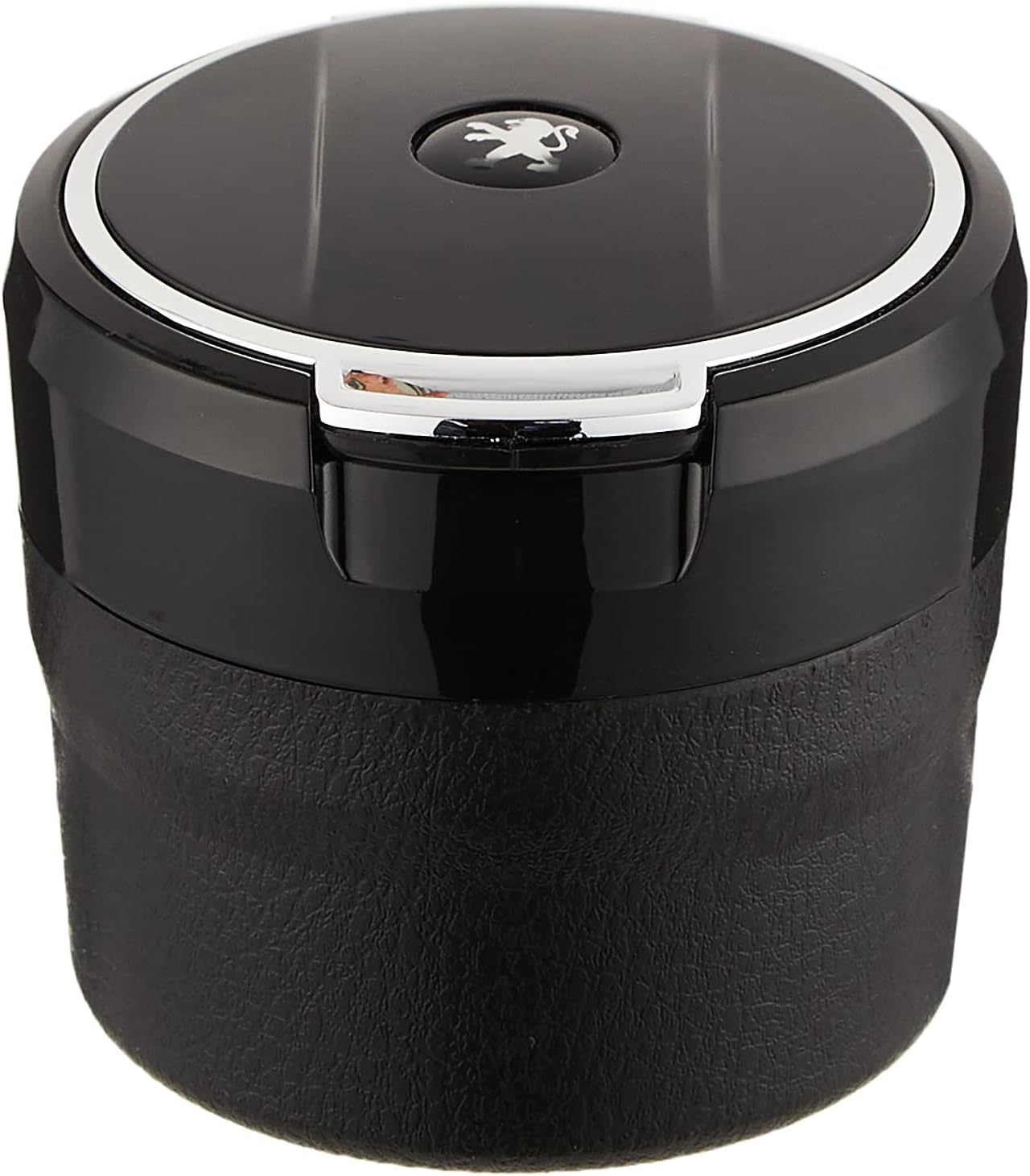 طفاية سجائر سيراميك للسيارة مزودة ب ليد اضاءة ازرق بشعار  طفاية بيجو