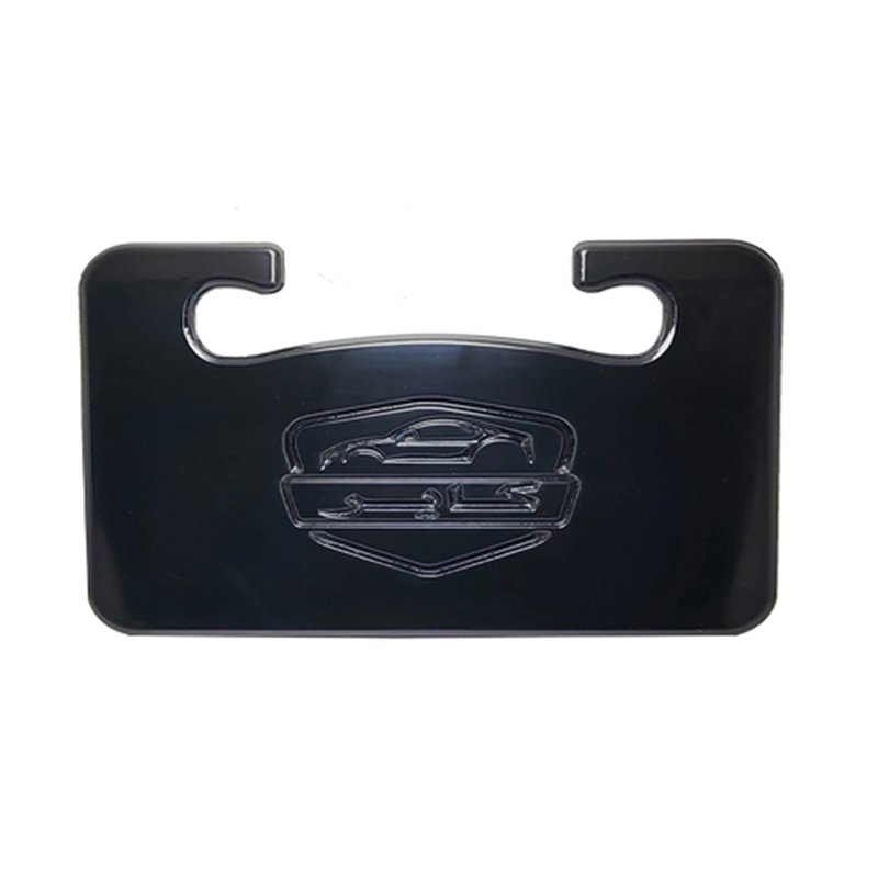 صنية طاولة خشب للسيارة متعددة الاستخدامات استاند ماكولات واستاند لابتوب - لون اسود - طول 42سم عرض 28سم ارتفاع 12مم  - 5142