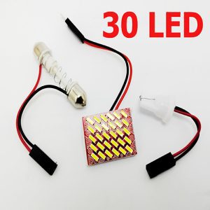 بوردة اضاءة ليد للسيارات والدراجات النارية - 12 فولت - عدد 30 ليد - مقاس 2 سم فى 2.5سم - اضاءة لون ابيض