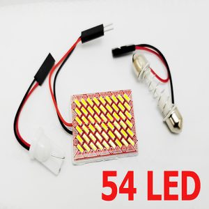 بوردة اضاءة ليد للسيارات والدراجات النارية - 12 فولت - عدد 54 ليد - مقاس 3 سم فى 2.5سم - اضاءة لون ابيض