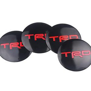 طقم ملصق جنط غطاء محور اطارات السيارة 3D قابل للصق - 4 قطع - مناسب  TRD