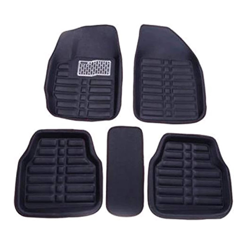 طقم دواسات 3D خمس قطع يونيفرسال مناسبة لمعظم انواع السيارات - لون اسود