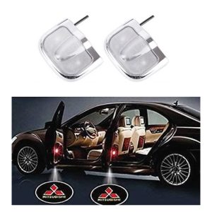 جهاز عرض بروجكتور لصق سلك  ليد عرض لوجو وشعار السيارة يعمل على 12فولت  - 2 قطعة - متوافق مع ميتسوبيشي