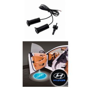 جهاز عرض بروجكتور حفر ليد عرض لوجو وشعار السيارة يعمل على 12فولت  - 2 قطعة - متوافق مع هيونداي