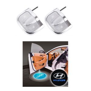 جهاز عرض بروجكتور لصق سلك  ليد عرض لوجو وشعار السيارة يعمل على 12فولت  - 2 قطعة - متوافق مع هيونداي