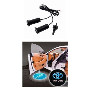 جهاز عرض بروجكتور حفر ليد عرض لوجو وشعار السيارة يعمل على 12فولت  - 2 قطعة - متوافق مع تويوتا