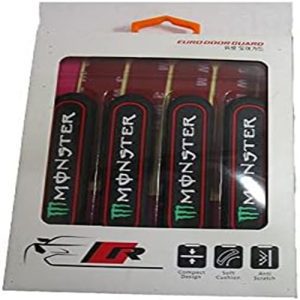 طقم صدادة باب سيارة سيليكون مرن لصق للوقاية وحماية باب السيارة من الخدوش اثناء فتح الباب - 4 قطع  - Monster