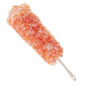 فرشاة ريش بيد بلاستك  لتنظيف السيارة - متعددة الالوان - برتقالى