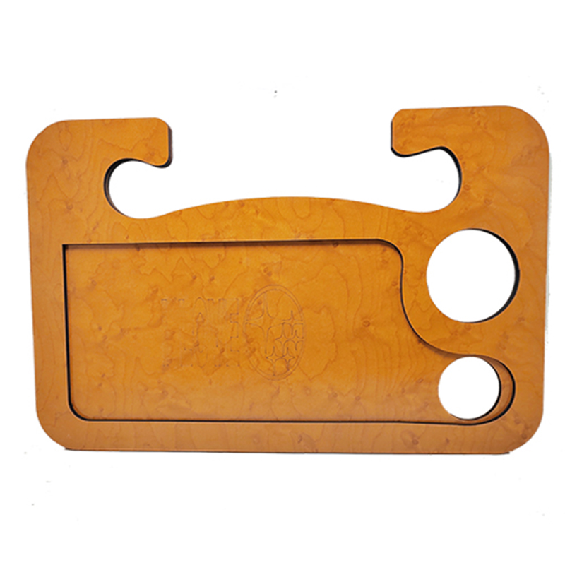 صنية طاولة طعام ومشروبات ومتعلقات خشب للسيارة متعددة الاستخدامات استاند ماكولات واستاند لابتوب - حفر ليزر سوبارو I LOVE - طول 42 سم عرض 26.5 سم ارتفاع 10مم