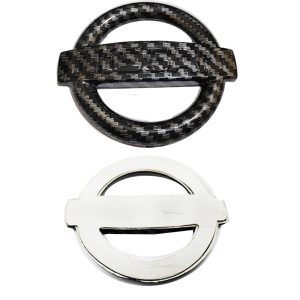 ملصقات وشارات سيارات ثلاثى الابعاد ، بديل للعلامة المفقودة والتالفة ( علامة كاربون متوافقة مع نيسان N17 صنى خلفى وبعض الموديلات الاخرى ، مقاس 8*7 سم ، كود : 6026)