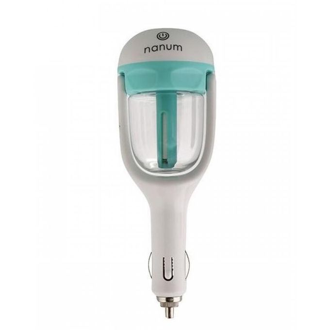 فواحة ومعطر  الكترونية للسيارة تعمل باللمس   (لون لبني)