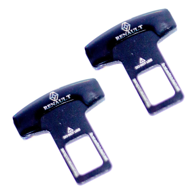 مشبك معدنى سكاته حزام امان للسيارة سدادة انذار من قطعتين رينو