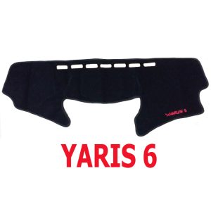 بادة وفرش تابلوة السيارة للحماية من الاتربة واشعة الشمس - اسود خط اسود - ياريس 6