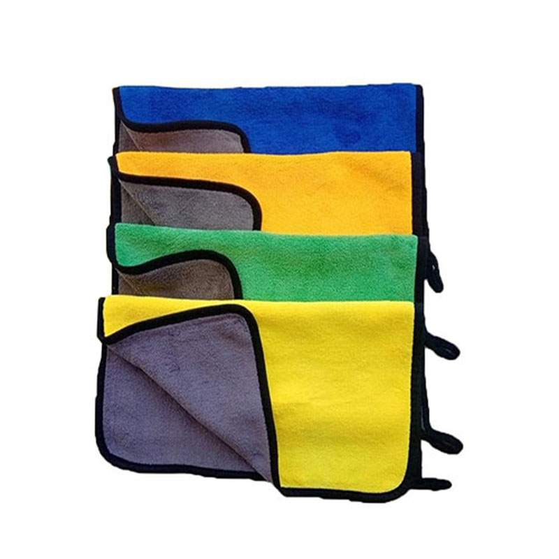 منشفة سيارة من المايكروفايبر  (12 × 40 سم، الوان متنوعة، عبوة من 4 قطع)