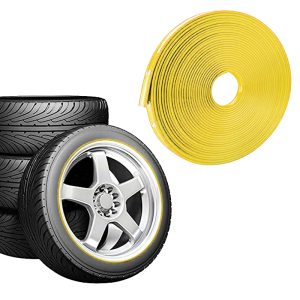 شريط واقى وديكور لحواف عجلات السيارة ، حماية وامان لاطارات السيارات من الخدوش ومظهر مميز ( اصفر ، كود : 2498)