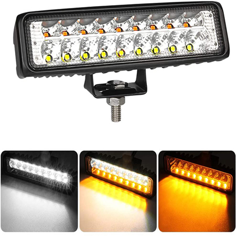 كشاف فانوس 2 دور 2 لون ابيض واصفر - 18 ليد - قطعة واحدة