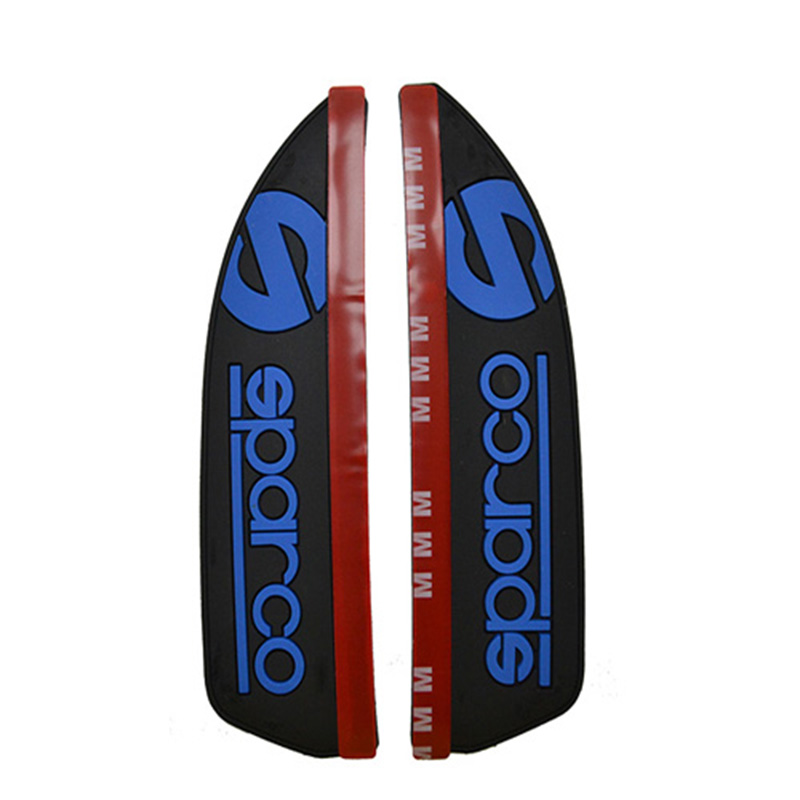 كاب وغطاء مرايا سيارة سيليكون مرن قابل للصق بدبل فيس للوقاية والحماية من المطر والاتربة - 2 قطعة - متوافق مع سباركو