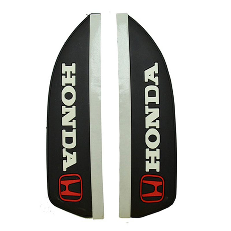 كاب وغطاء مرايا سيارة سيليكون مرن قابل للصق بدبل فيس للوقاية والحماية من المطر والاتربة - 2 قطعة - متوافق مع  هوندا Honda