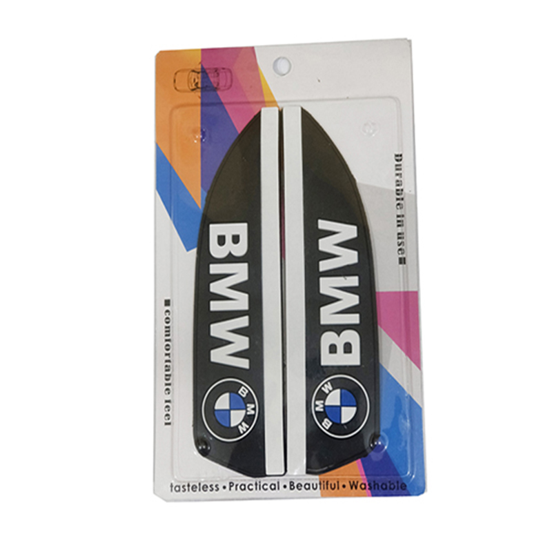 كاب وغطاء مرايا سيارة سيليكون مرن قابل للصق بدبل فيس للوقاية والحماية من المطر والاتربة - 2 قطعة - متوافق  بى ام دبليو BMW