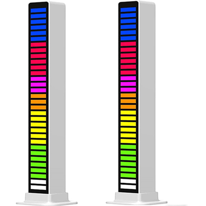 سنسور ليد بار يعمل بحساس الصوت مع الموسيقى قطعة واحدة لون ابيض تعمل بوصلة USB