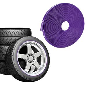 شريط واقى وديكور لحواف عجلات السيارة ، حماية وامان لاطارات السيارات من الخدوش ومظهر مميز ( بنفسج ، كود : 5348)