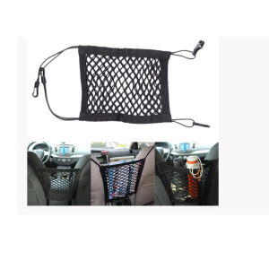 شنطة تخزين خلفية للسيارة من النايلون مقاس 100 × 40 سم بتصميم عالمي من البلاستيك الاسود لتخزين الشاحنات والشبكة الخلفية لحمل الامتعة