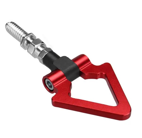 هوك سحب سيارة مناسب لجميع السيارات _ امامي - شكل مثلث لون احمر