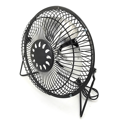 مروحة مكتب او سيارة او منزل دائرية كبيرة يو اس بى قطر 8 بوصة 20 سم - متعددة الالوان - لون اسود