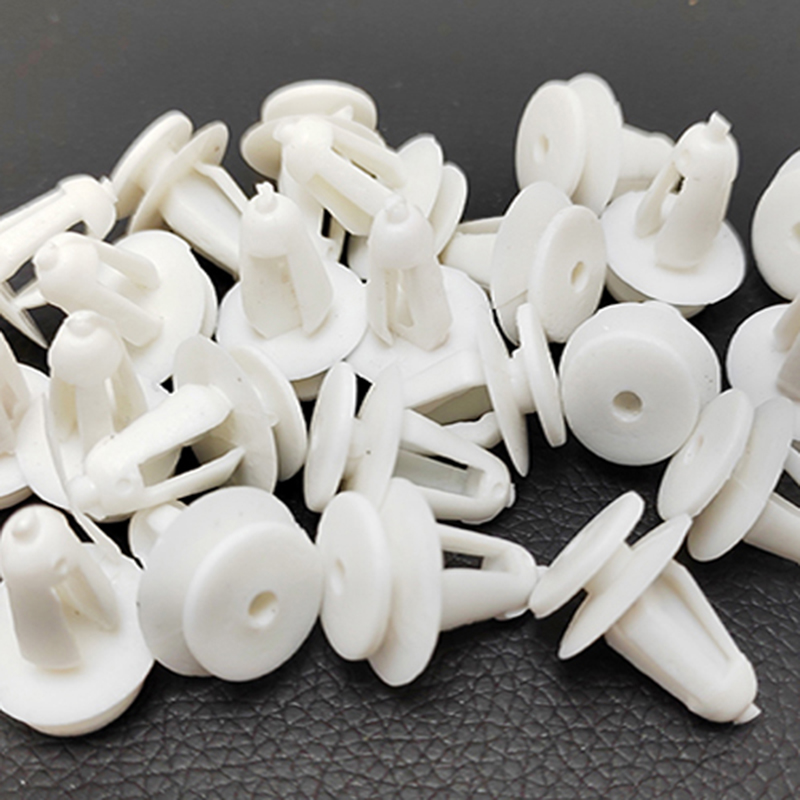 كلبس فرش باب سيارة متوافق مع معظم انواع السيارات - ابيض - 2 مستوى - عدد 100 قطعة