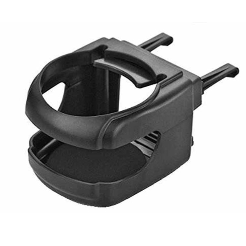 هولدر وحامل مشروبات واكواب على ريشة تكييف السيارة - قطعة واحدة - لون اسود