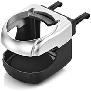 هولدر وحامل مشروبات واكواب على ريشة تكييف السيارة - قطعة واحدة - لون سلفر