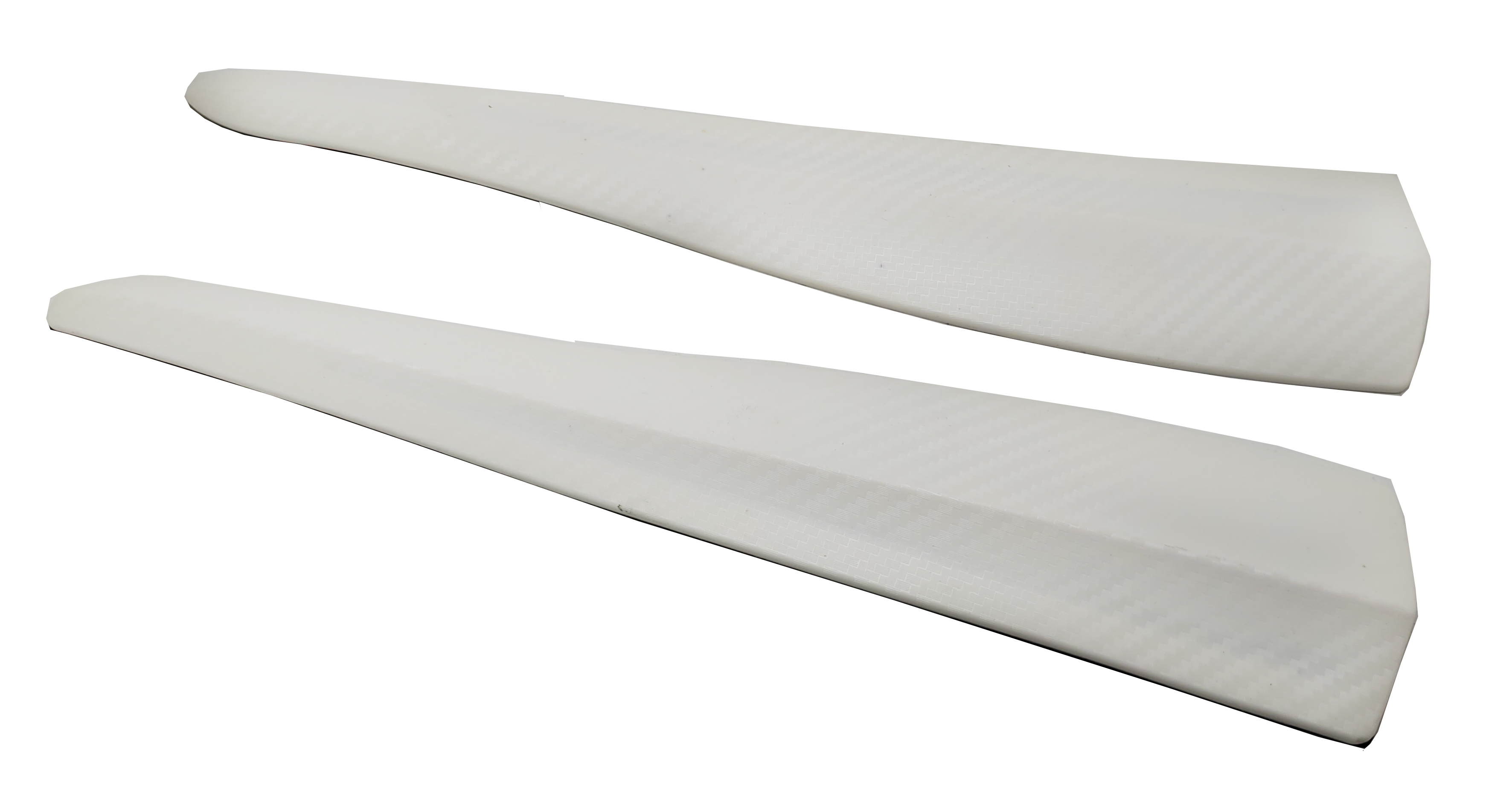 واقى وممتص صدمات وحماية اكصدام السيارة الامامى او الخلفى سيليكون - 2 قطعة لون ابيض كاربون طول 35سم عرض 6.5 سم