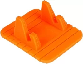 قاعدة حامل بادة مطاطية سيليكون غير قابلة للانزلاق لتابلوة السيارة، حامل تثبيت الهاتف والايفون ونظام تحديد المواقع فى السيارة والمكتب والمنزل - برتقالى -