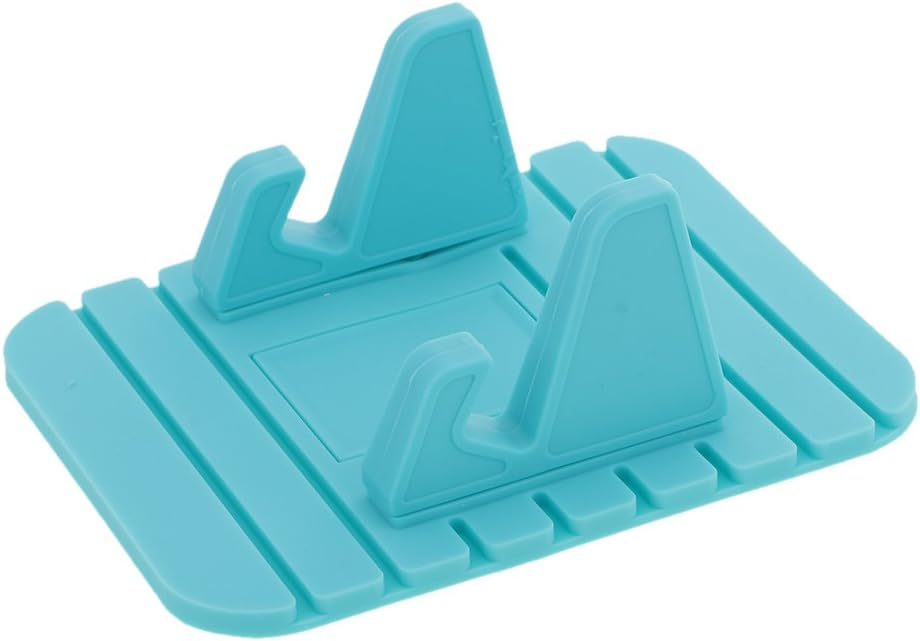 قاعدة حامل بادة مطاطية سيليكون غير قابلة للانزلاق لتابلوة السيارة، حامل تثبيت الهاتف والايفون ونظام تحديد المواقع فى السيارة والمكتب والمنزل - لبنى -