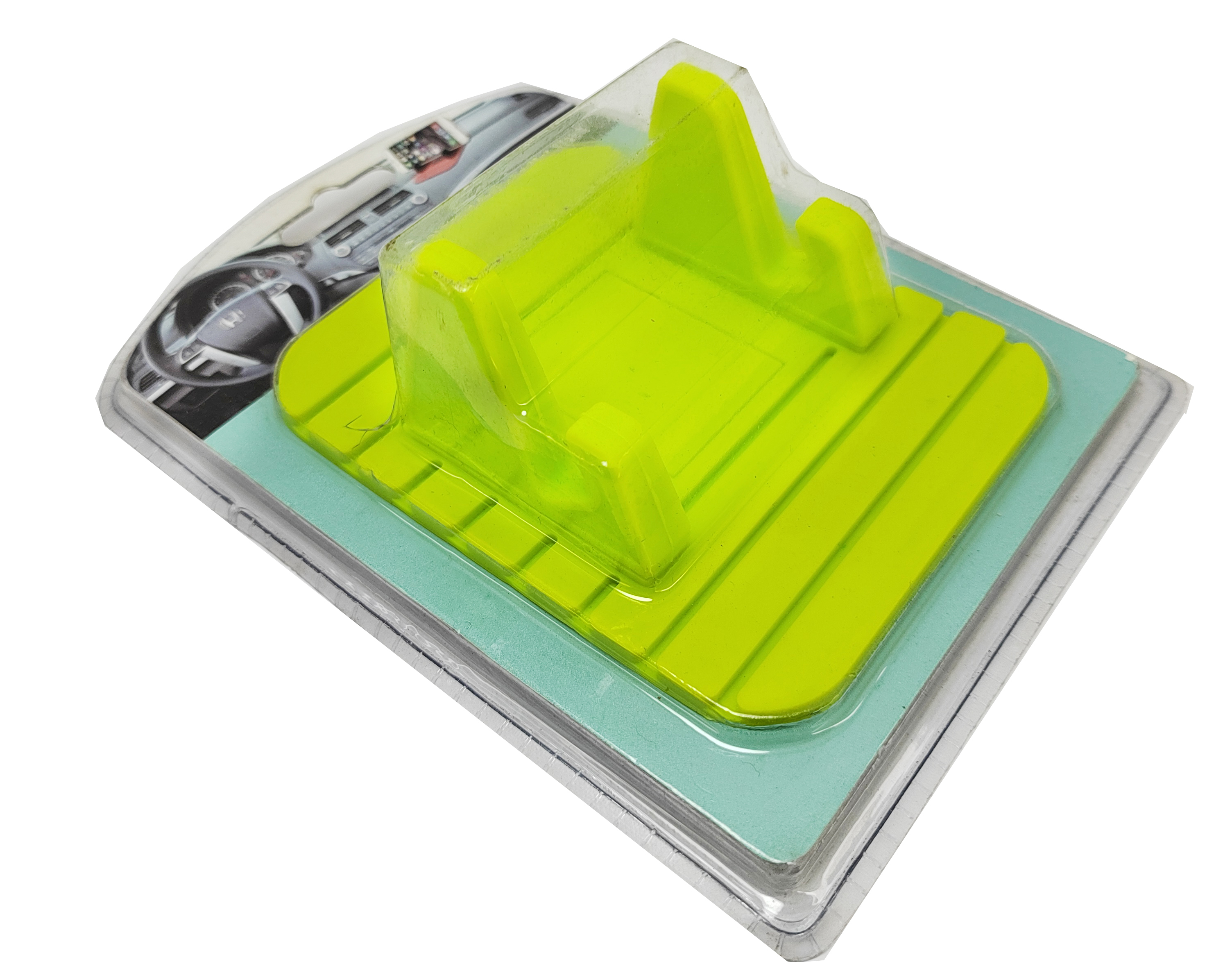 قاعدة حامل بادة مطاطية سيليكون غير قابلة للانزلاق لتابلوة السيارة، حامل تثبيت الهاتف والايفون ونظام تحديد المواقع فى السيارة والمكتب والمنزل - لمونى -